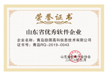 山东省优秀软件企业